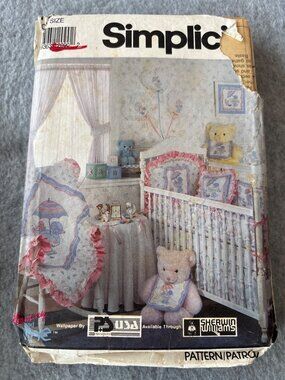 Simplicity 7646 Mommy & Me Sewing Pattern Baby Nursery Set Uncut